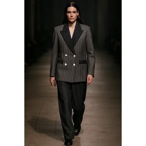 Vintage Escada Margaretha Ley Wool Silk Double Breasted 38 Blazer Jacket 6